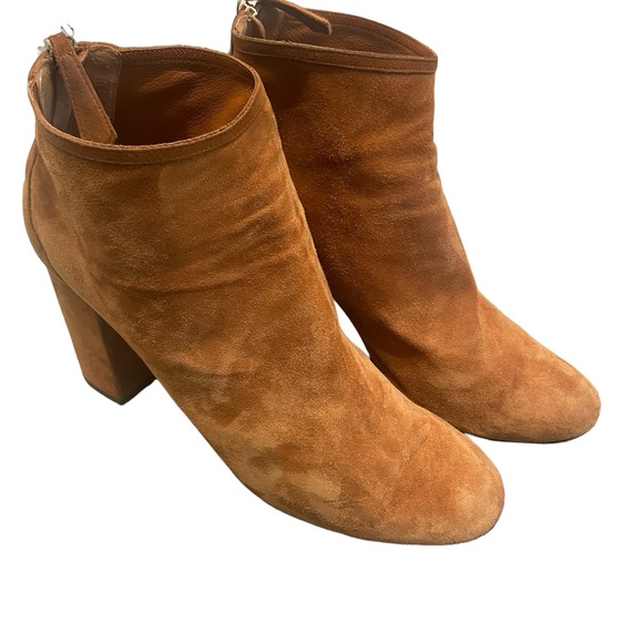 Aquazarra Brown Suede Ankle Booties Size 38.5 - Picture 2 of 13